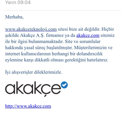 Akakceteknoloji.com sayfası DOLANDIRICIDIR. BİLGİNİZE. 