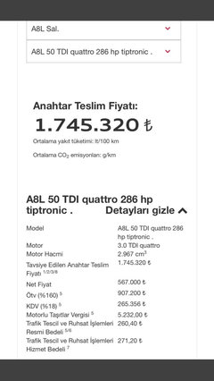 85.000 Euro'luk Audi A8 Long Nasıl 1.750.000 TL olur ? Gelin bakalım 