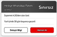 Vodafone Sınırsız WhatsApp