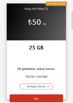 Vodafone dan Yeni Faturasız Hat Alanlara Ve Numara Taşımaya Özel Kolay Paketler!