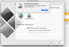 2011 model Macbook a windows kurulmuyor [YARDIM]
