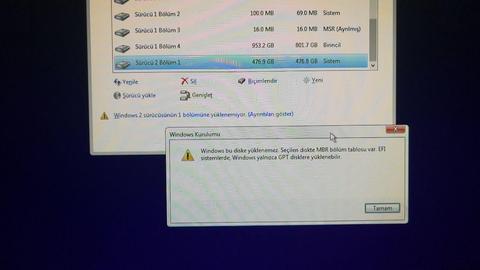 NVME SSDYE WİNDOWS KURAMAMA PROBLEMİ