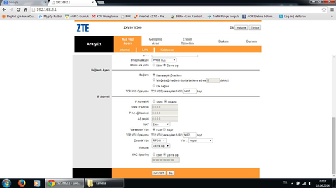IP Kamera MODEM Port Açma Hakkında ve AYAR YARDIMI Lütfen