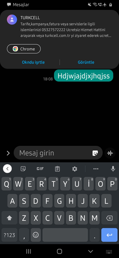 VoWifi üzerinden SMS kullanamama