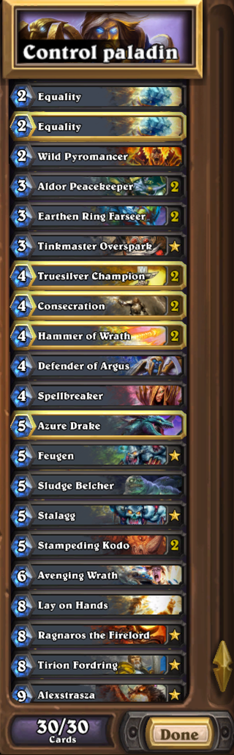 Paladin Deckleriniz/Stratejileriniz