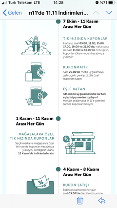 N11- 11.11 Başlıyor Kuponlar Yağıyor -Bitti