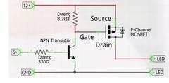 IRF9540 mosfet sürme