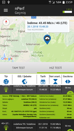 TÜM OPERATÖRLER 4,5G HIZ TESTİ [ANA KONU] 5G YE DOĞRU ADIM ADIM