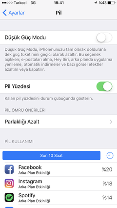 İOS 10.3.1 Pil Performansı... İphone 7 32 GB