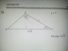  15-75-90 üçgeni