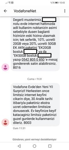 Vodafone NET Ahlaksızlığı ve yalanı!