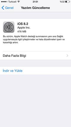  iOS 8.2 yayınlandı (Gelişmeler Burada)