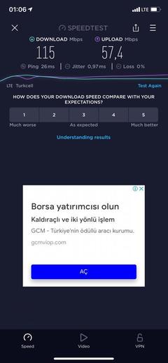 TÜM OPERATÖRLER 4,5G HIZ TESTİ [ANA KONU] 5G YE DOĞRU ADIM ADIM