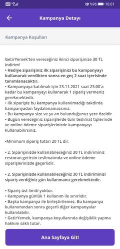 Yanıyor Getir Yemek aynı gün 2. Sipariş bedava(Kişi veya bölgeye özel olabilir)