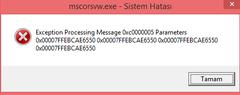  Sistem Hatası Alıyorum
