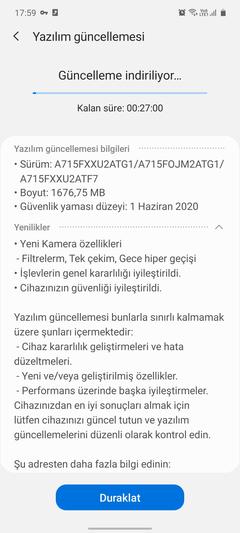 Samsung Galaxy A71 [ANA KONU] Özellikler, Yardımlaşma ve Tartışma