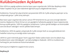 FFP Konusu ve Kulübümüzden Gelen Açıklama