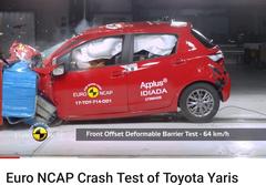 Toyota modelleri kaza testinde bükülen a sütunları