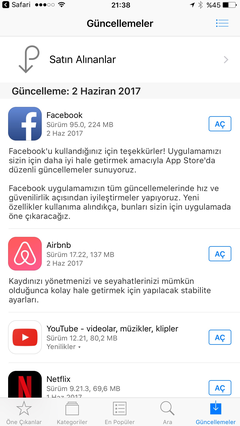 Aynı iOS uygulamasının farklı uygulama ebadı sorunu (SS'li)