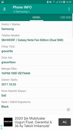 SAMSUNG GALAXY NOTE Fan Edition [ANA KONU]