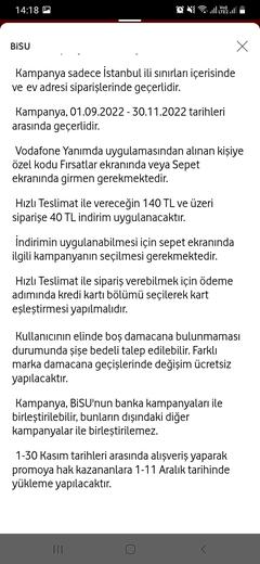 Vodafone ve bisu (İstanbul ilinde geçerli.)