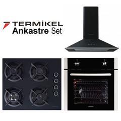  Termikel Trendy 3 lü- 5102 Fırın + 17152 Ocak + 3300 Siyah Davlumbaz Ankastre Set