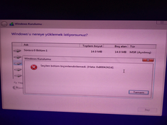 SSD'yi biosta görüyor ama windows 10 kurulumunda görmüyor - Yardım