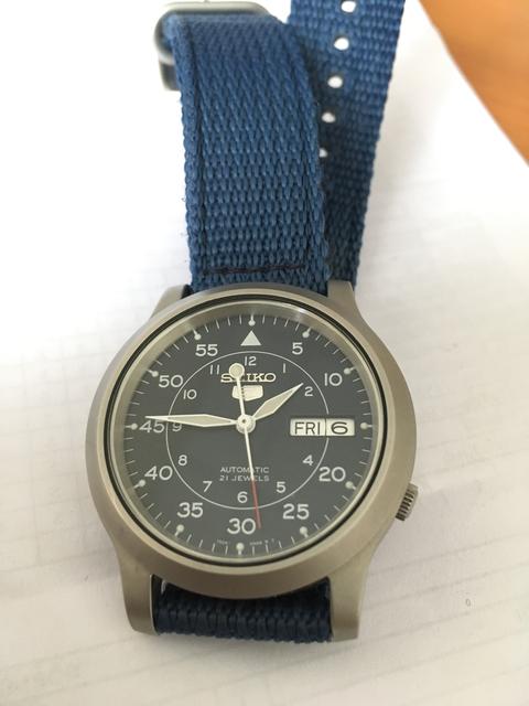 Seiko5 snk807 k2 otomatik saat. Mavi kadran/kordon. TR garantili