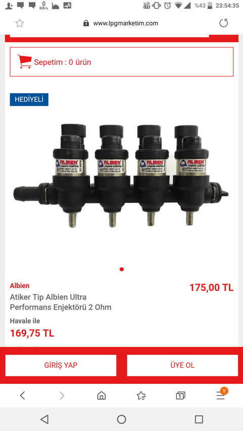 Albien 2ohm enjektör kullanan var mı