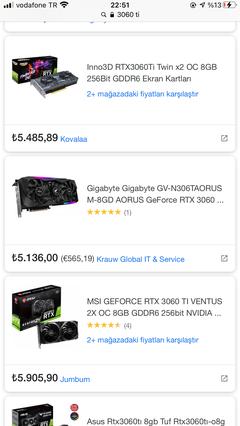 Gigabyte Aorus RTX 3060ti 5136TL?