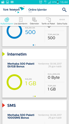 T.T. faturasiz 500 dakika 1000 sms 4 gb internet 19 tl