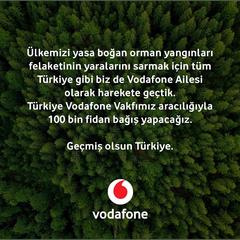 Vodafone Türkiye'den 100 bin fidan bağışı !