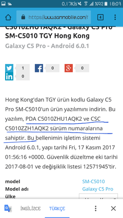 #SAMSUNG GALAXY C5 PRO (SM-5010&5018) ANAKONU# NOUGAT GÜNCEL