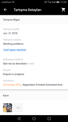 Aliexpress sipariş iade sorunu(help me)