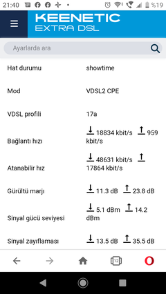 16 ADSL'den 24 VDSL'e geçiş sonrası hat ve hız değerleri SS'Lİ