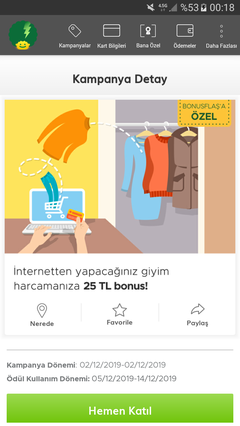 Garanti internet giyim alışveriş 300/25 Bonus