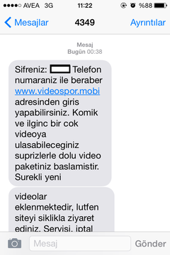  4349 Videospormobi haksız para alıyor -(Tüm operatörler için geçerlidir.)