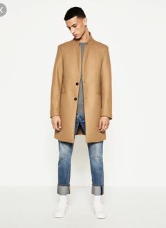 Zara Camel Coat Deve Tüyü Kaban (M)