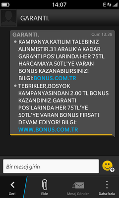  50 TL'YE VARAN BONUS YILBASI KAMPANYASI