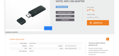  VESTEL WIFI USB ADAPTER (4.99 TL)