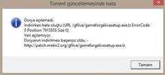  Metin2 Torrent Hatası!! ACİL YARDIM!!