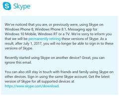 Windows Phone için Skype devri kapandı