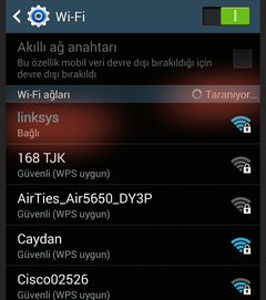  wifi baglı iken taramayı durdurma