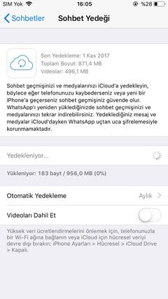 Whatsapp Yedekleme Takıldı Kaldı! (SS'li) [ÇÖZÜLDÜ]