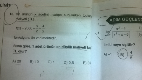 Apotemi'den Seçme LİMİT Soruları