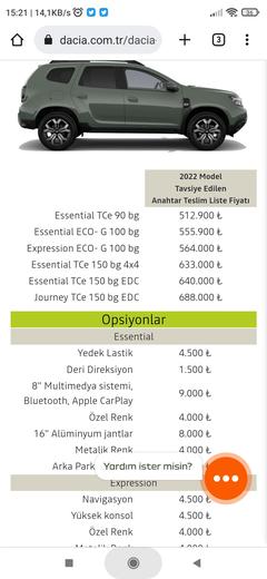 Dacia 2022 Kasım fiyat listesini açıkladı: İşte yeni fiyatlar