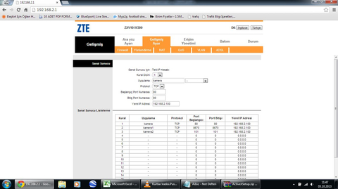IP Kamera MODEM Port Açma Hakkında ve AYAR YARDIMI Lütfen