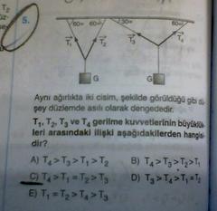  Fizik Sorularım (kesişen kuvvetlerin dengesi) Bakmadan geçme