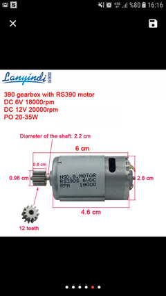  12 Volt DC motor, Volt - Amper ilişkisi