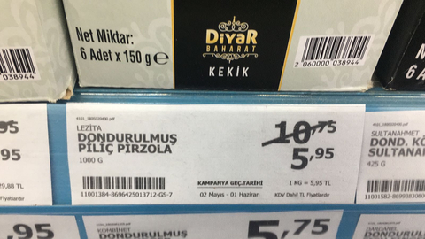 a101 dondurulmuş piliç pirzola 1 kilo 5,95 TL